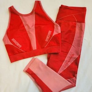 Gymshark Turbo Seamless Set Size XL Brick Red